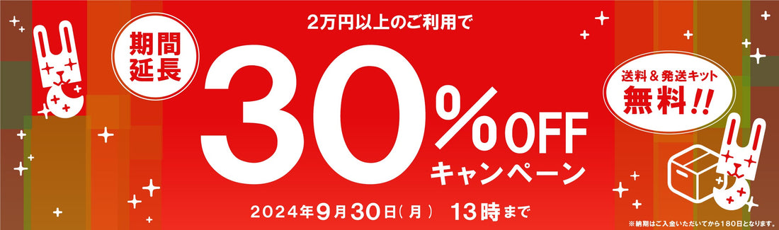 納期半年。30％OFFキャンペーン!!